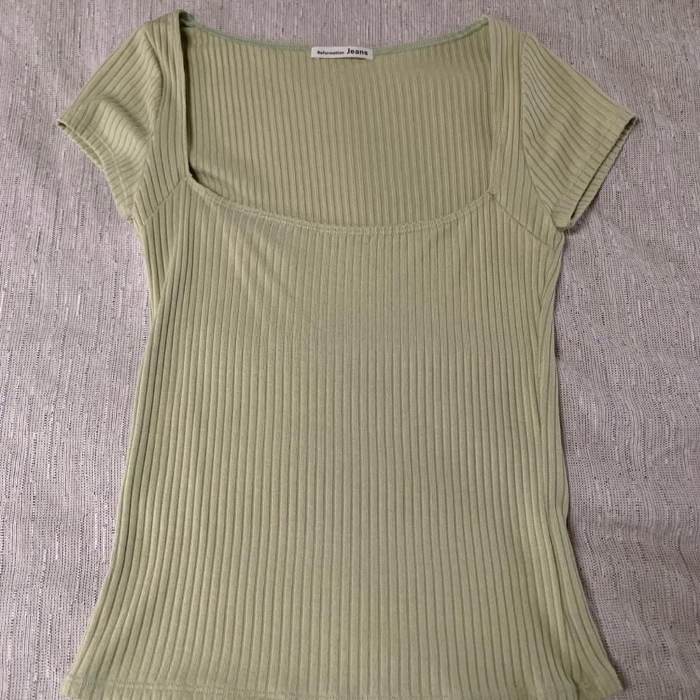 Reformation cap-sleeve shirt